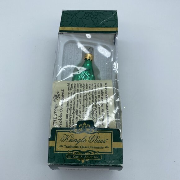 Kurt Adler Glass Pickle Ornament - Kringle Glass - Includes Story - Picture 6 of 10